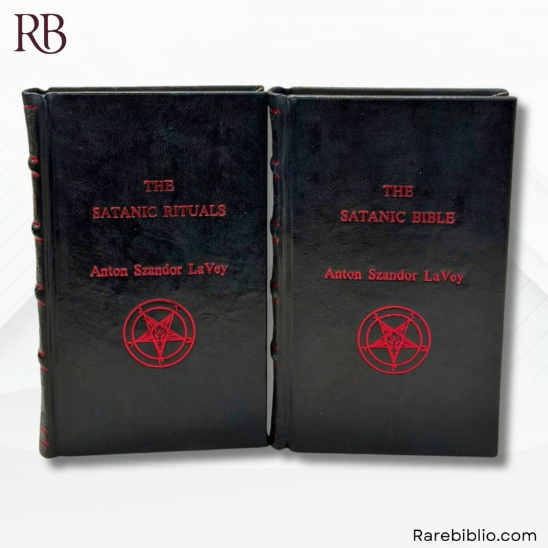 The Satanic Bible & Satanic Rituals by Anton Szandor LaVey - Leather-Bound Collection