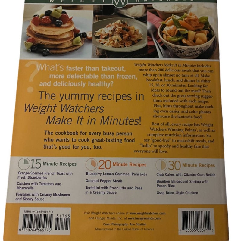 Make It in Minutes: Easy Recipes in 15, 20, and 30 Minutes (Weight Watchers)
