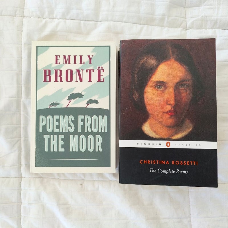 2 Book Feminist Classic Poetry: Christina Rossetti and Emily Bronte