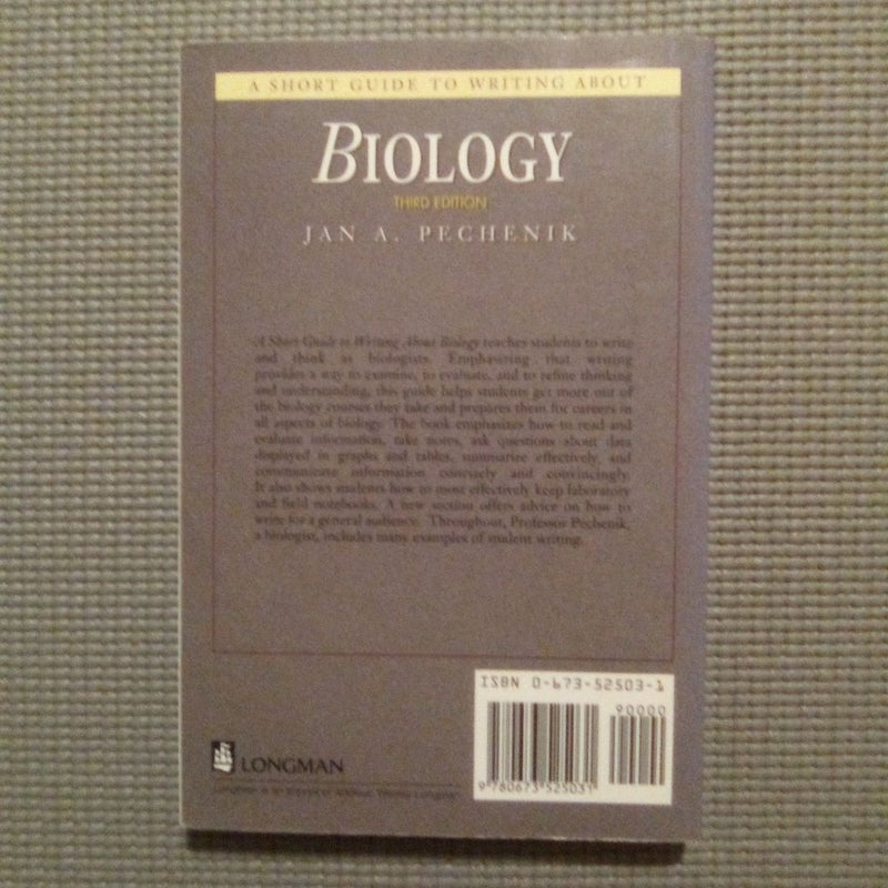 A Short Guide to Writing about Biology