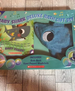 Baby shark deluxe bath book set