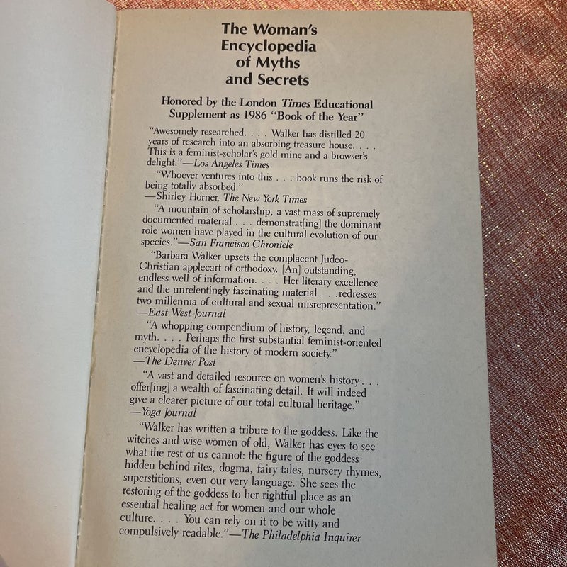 The Woman's Encyclopedia of Myths and Secrets
