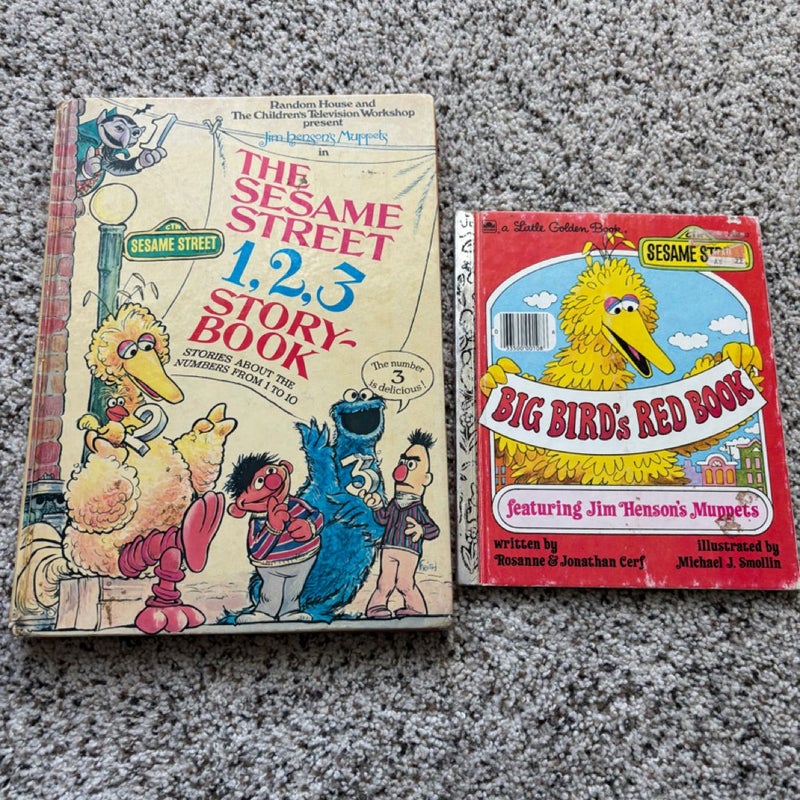 Bundle Lot of 10 Vintage Sesame Street Kids Books 70s/80s