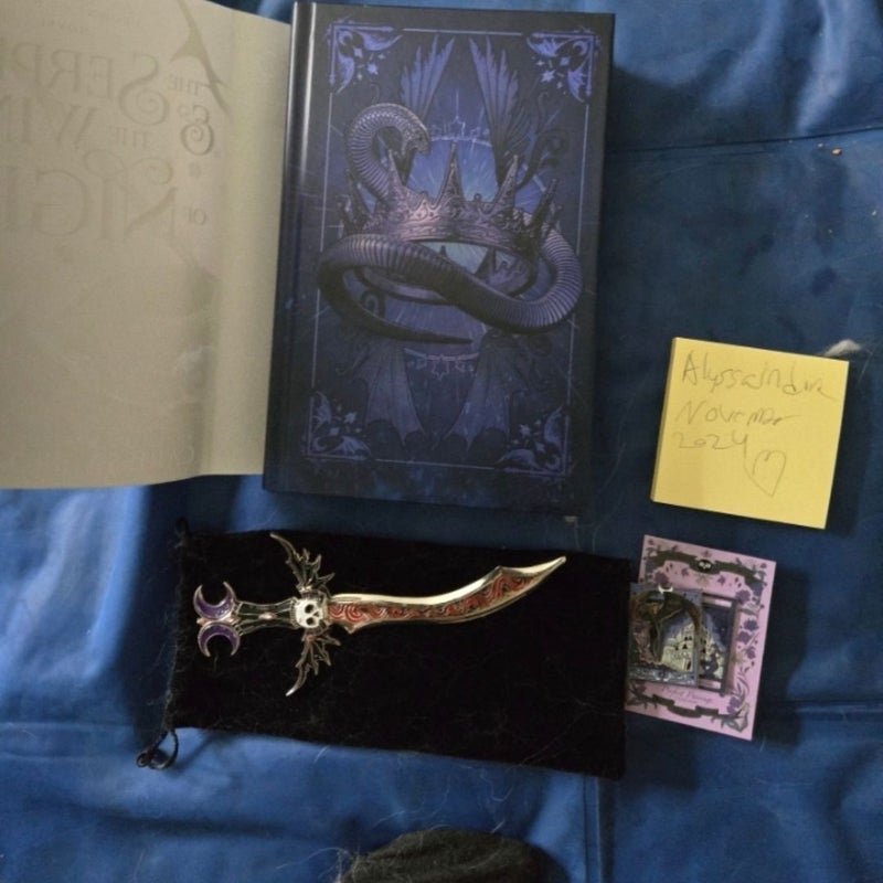 The Serpent and the Wings Like Night Illumicrate Dagger and Owlcrate Perfect Pairing Pin