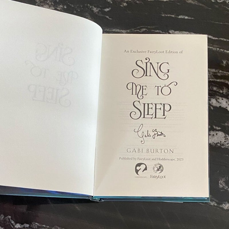 Sing Me To Sleep by Gabi Burton FairyLoot Signed
