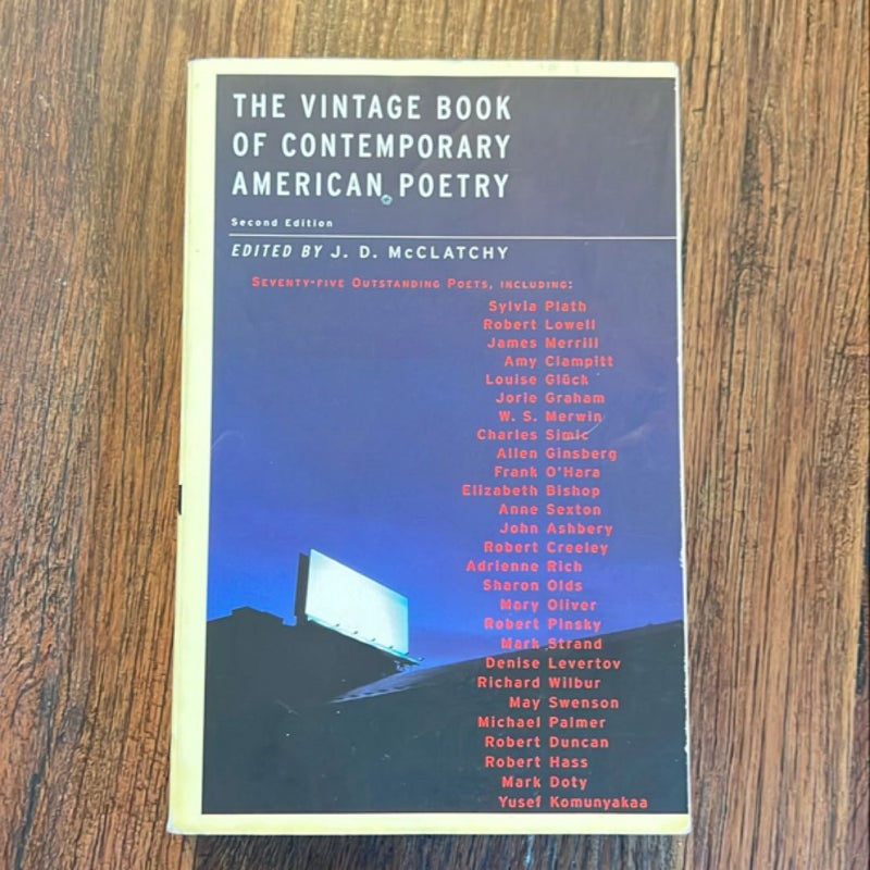 The Vintage Book of Contemporary American Poetry