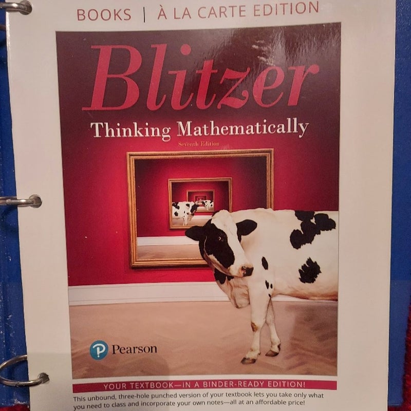 Thinking Mathematically, Books a la Carte Edition