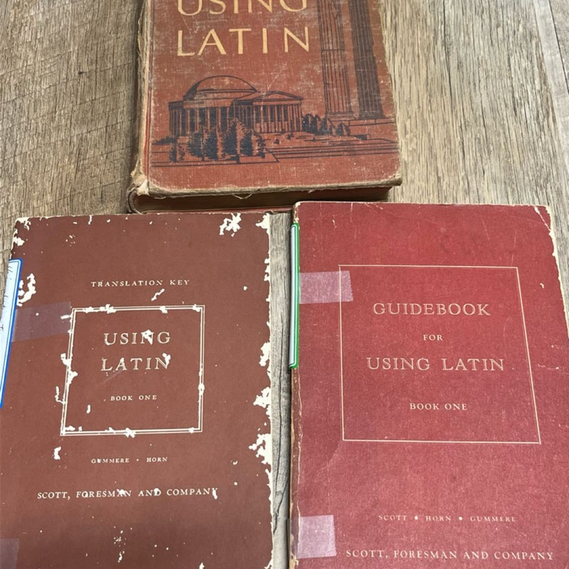Using Latin, Book 1  Translation Key & Guidebook Annabel Horn; John Flagg..3 Lot