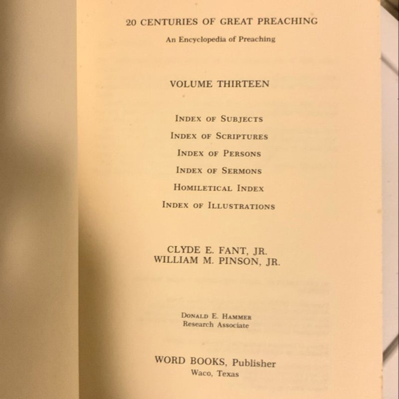 20 Centuries of Preaching - Volume 13