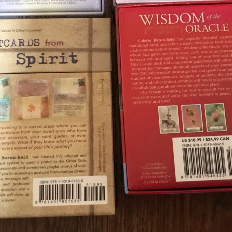 Oracle Deck Metaphysical Tarot, Lot Of 6, Angel Archangel Energy Spirit Realm, Divination Affirmation
