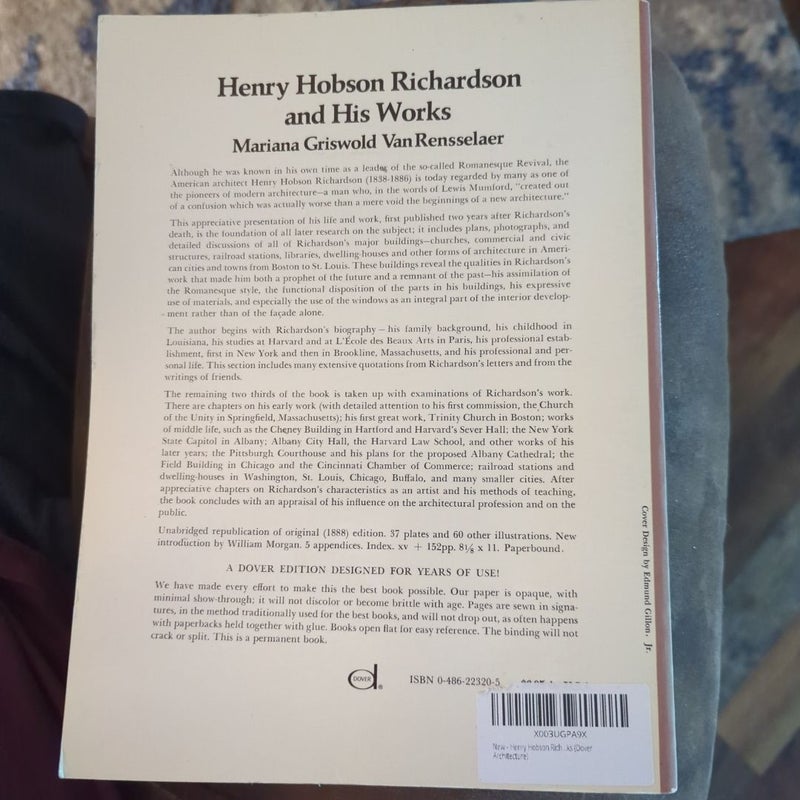 Henry Hobson Richardson and His Works