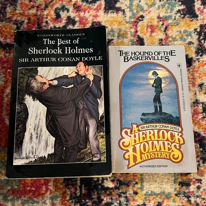 The Hound of the Baskervilles 1971 & The Adventures Of Sherlock Holmes VTG PBs