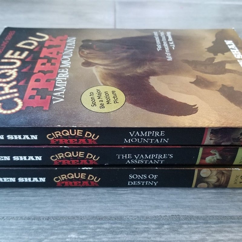 CIRQUE DU FREAK DARREN SHAN HORROR BOOKS VAMPIRE DESTINY, MOUNTAIN, U.K. 2 4 & 12 TRADE PB