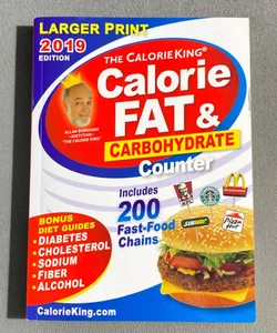 CalorieKing 2019 Larger Print Calorie, Fat and Carbohydrate Counter