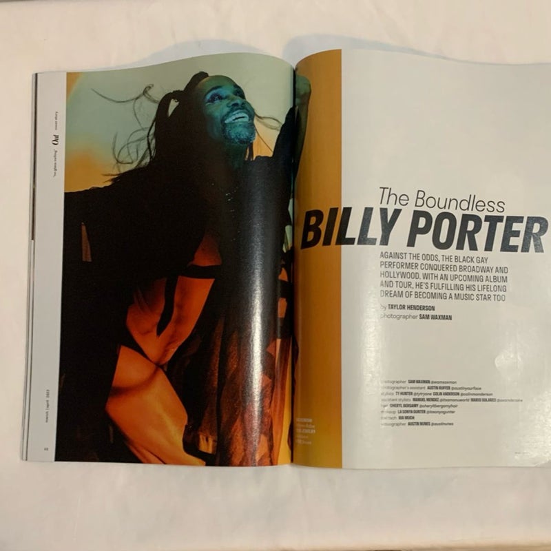 Out Billy Porter “Fashion Beauty” Issue March/April 2023 Magazine 