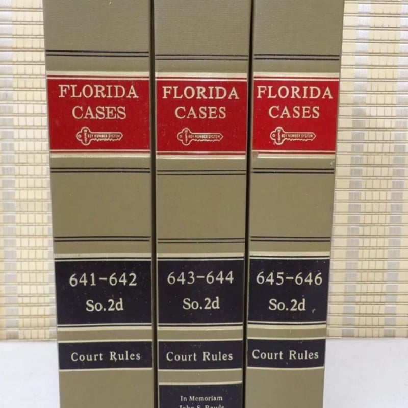 Florida Cases 2d Series Law Books - 100 Volumes Perfect For Office Decoration