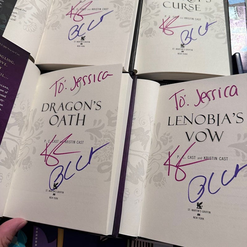 House of Night Novellas & Extras all signed to Jessica 