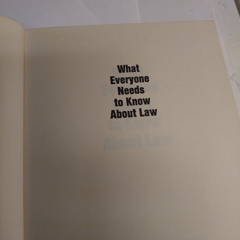What Everyone Needs To About Law