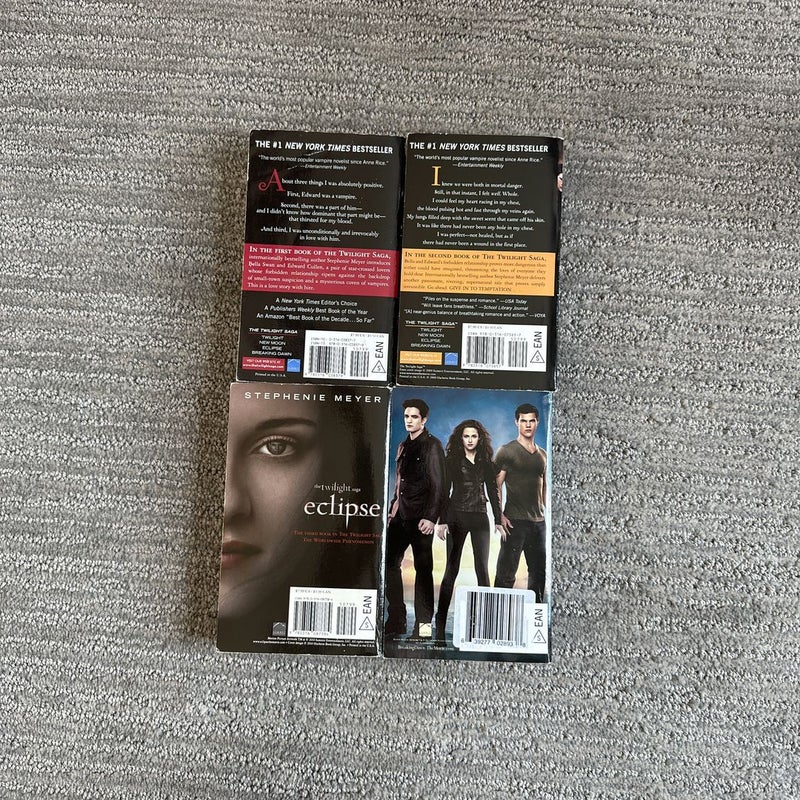 Twilight, New Moon, Eclipse, Breaking Dawn