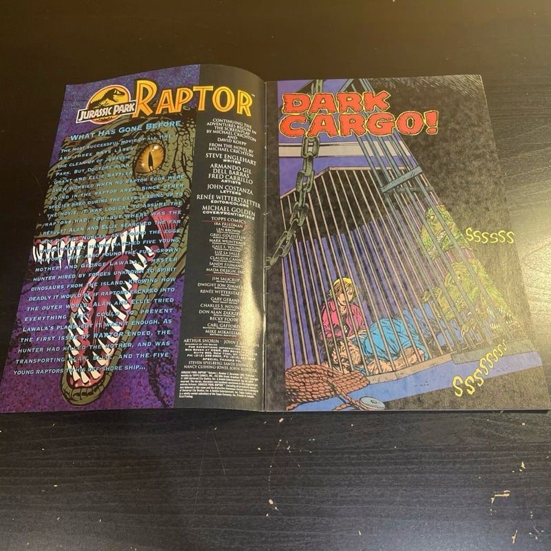 JURASSIC PARK: RAPTOR #2 FIRST PRINT TRADING CARDS TOPPS COMICS 1993 020923