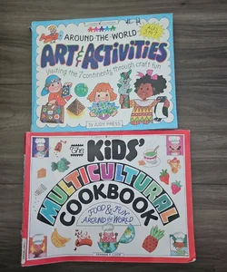 The Kids' Multicultural Cookbook, & Around the World Art & Activities bundle