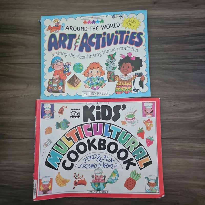 The Kids' Multicultural Cookbook, & Around the World Art & Activities bundle