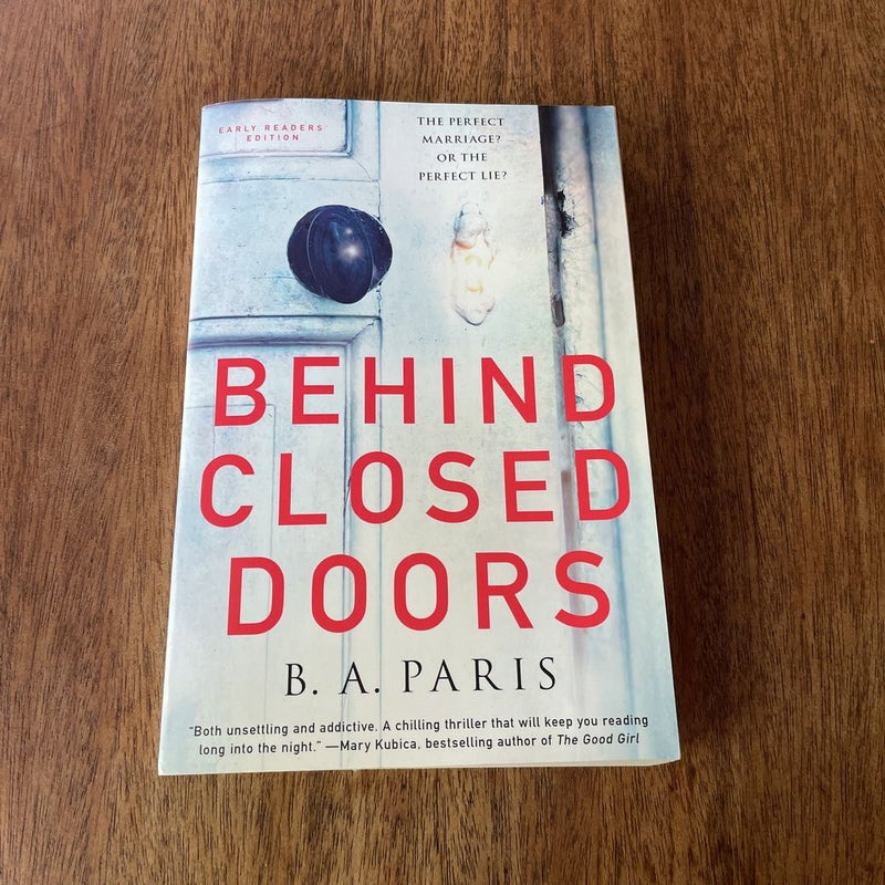 Behind Closed Doors *advanced reader copy