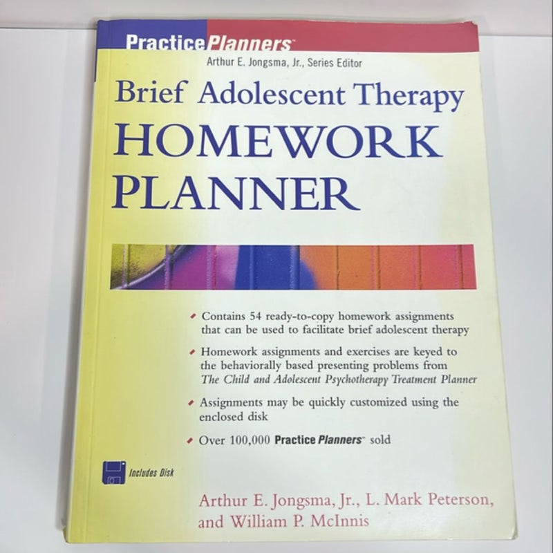 Brief Adolescent Therapy Homework Planner