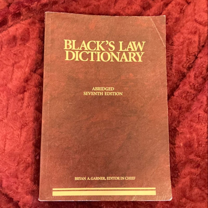 Black's Law Dictionary 7th edition 