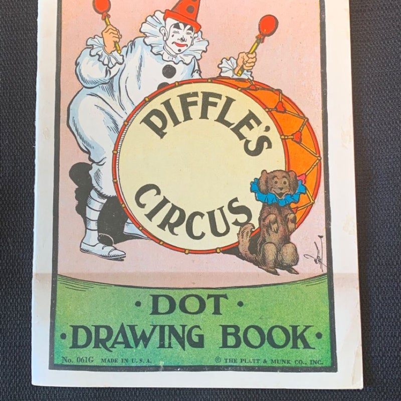 Antique 1920 Piffles Circus Dot Drawing Book