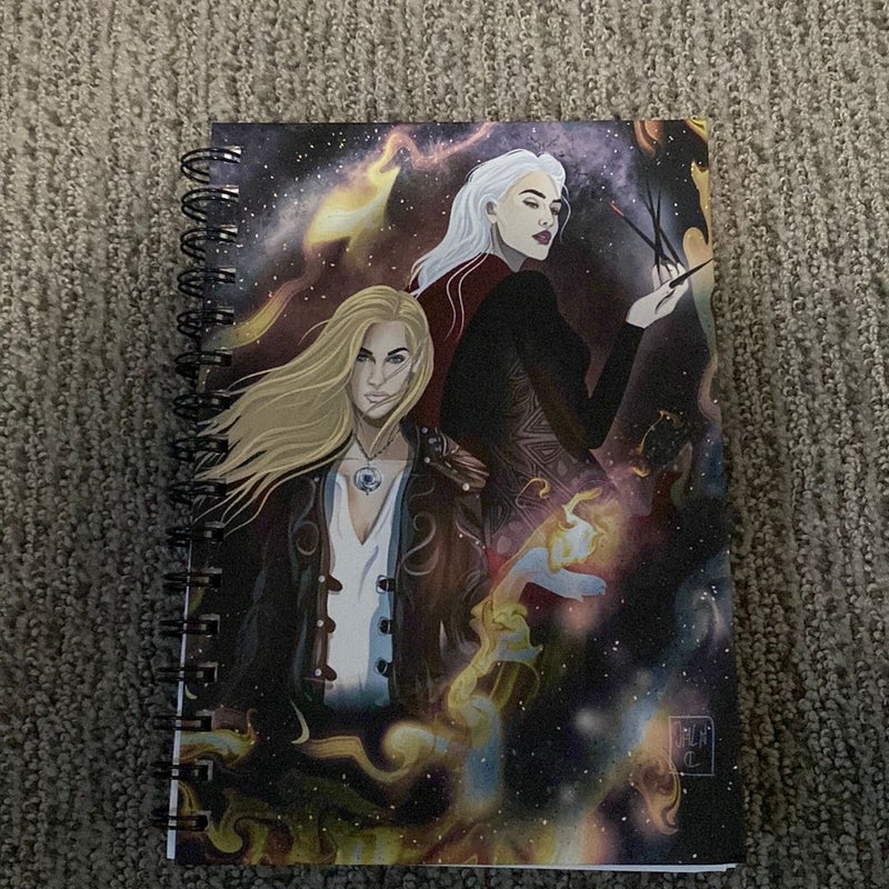 Lined Throne of Glass Spiral Notebook 