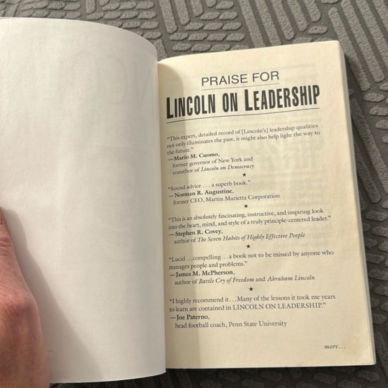 Lincoln on Leadership