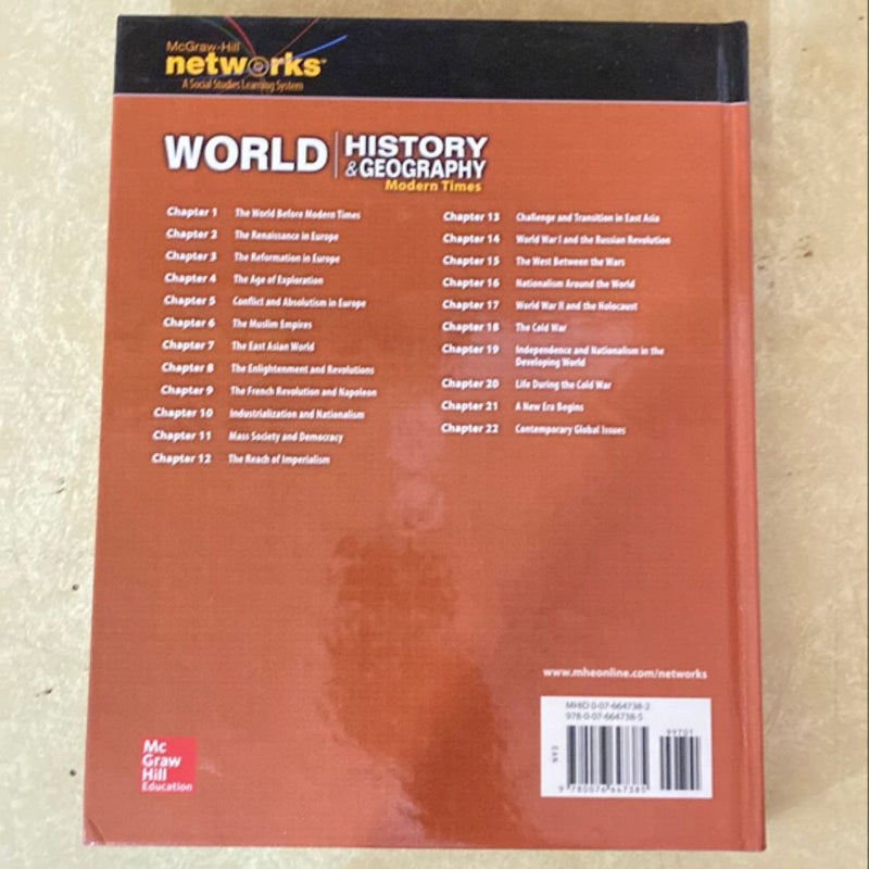 World History and Geography: Modern Times, Student Edition