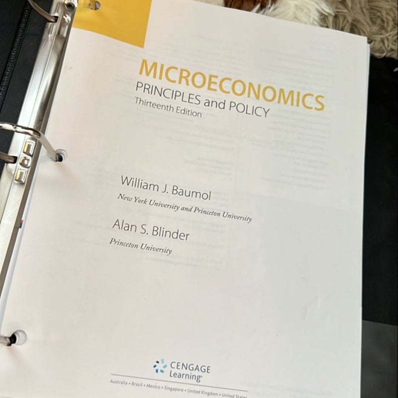 Microeconomics principle & policy