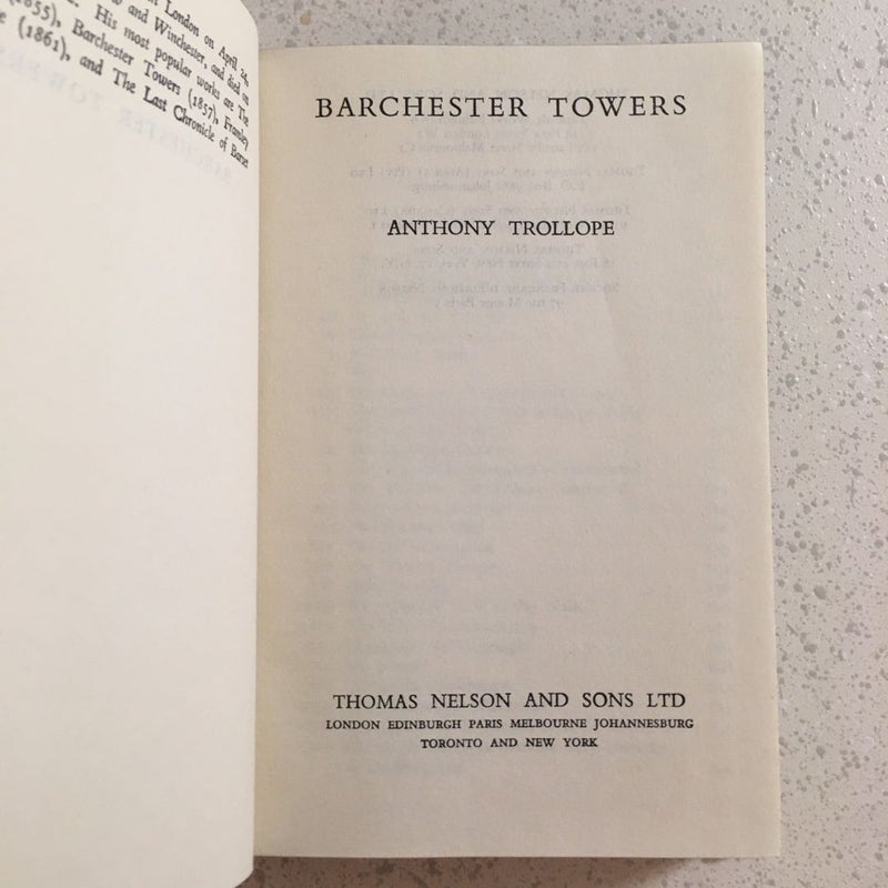 Barchester Towers ~ Vintage Edition 