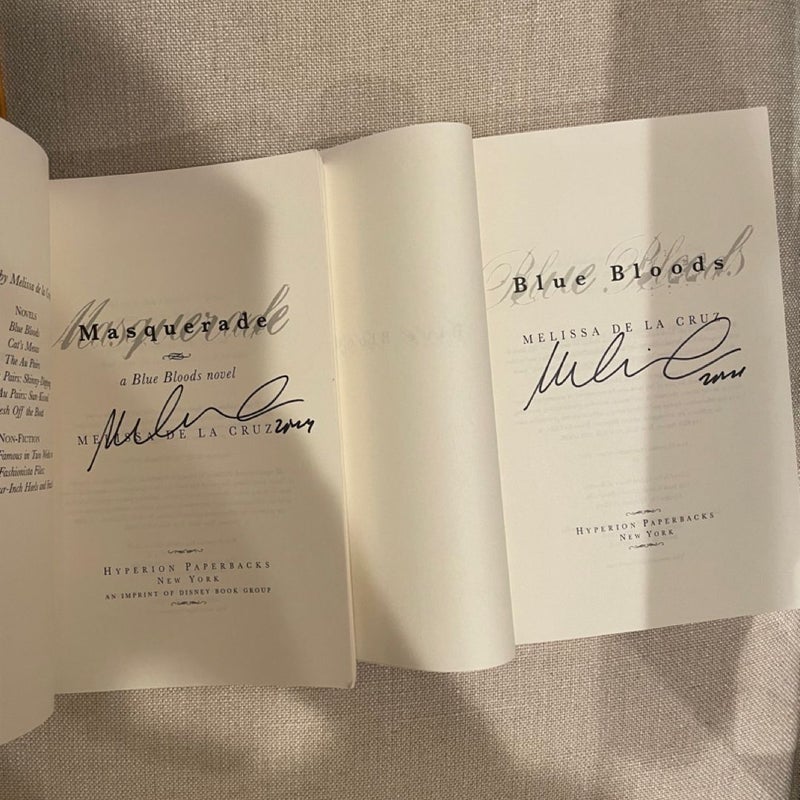 SIGNED Blue Bloods & Masquerade