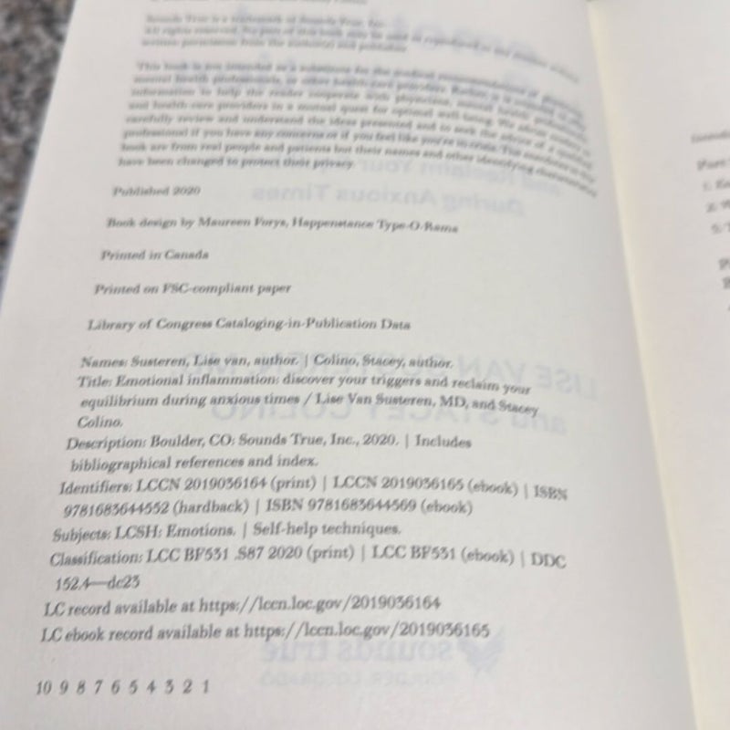 Emotional Inflammation First Edition