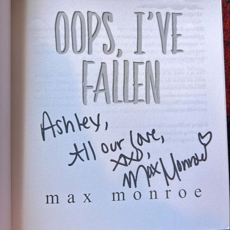 Oops, I've Fallen - signed copy