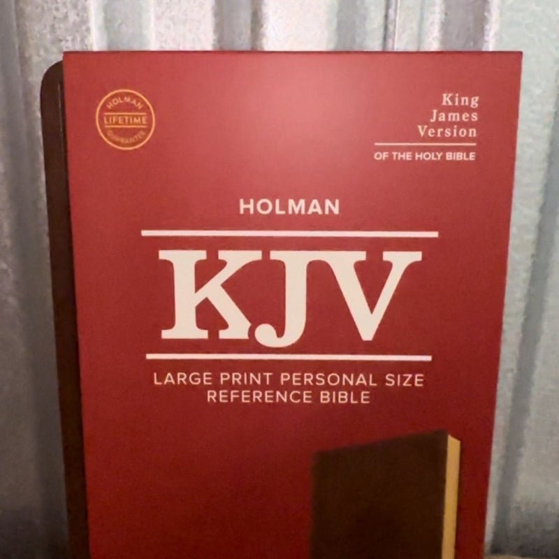 KJV Large Print Personal Size Reference Bible, Brown Celtic Cross LeatherTouch