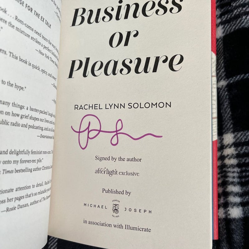 BUSINESS OR PLEASURE  AFTERLIGHT   ILLUMICRATE special edition SIGNED EDITION