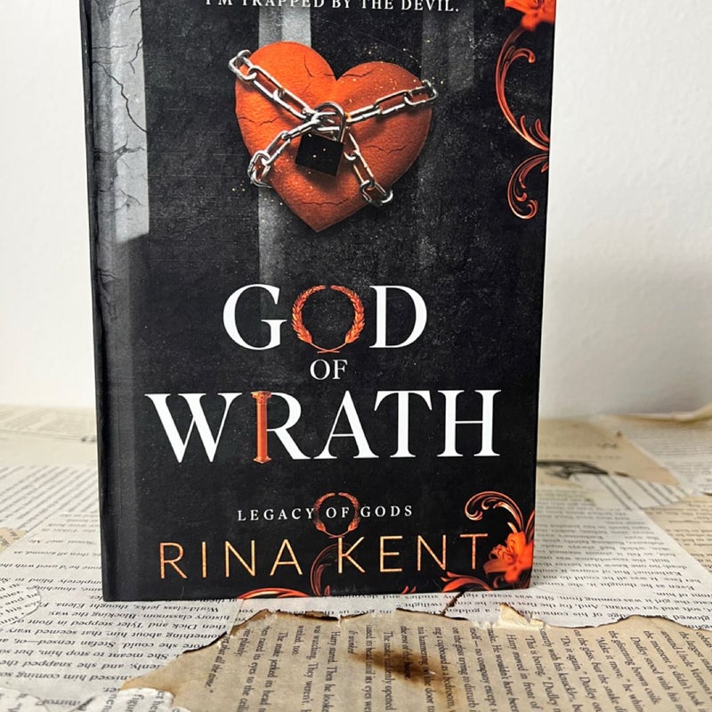 God of wrath by Rina Kent indie oop discreet hardcover signed bookplate new