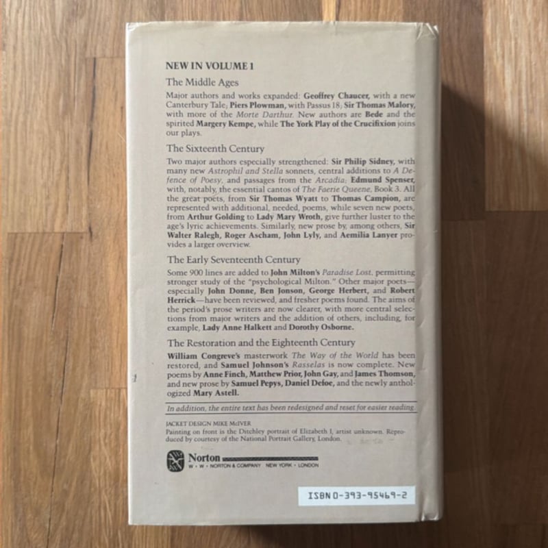 Norton Anthology of English Literature, the Major Authors, 10th Edition, Volume A