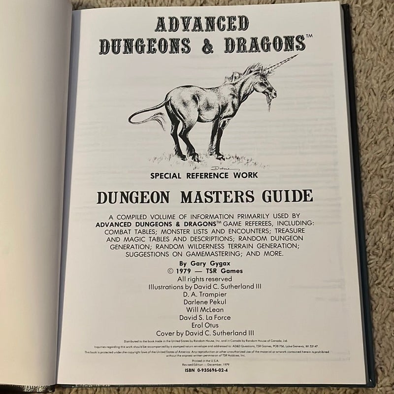 Advanced Dungeons and Dragons Dungeon Master Guide