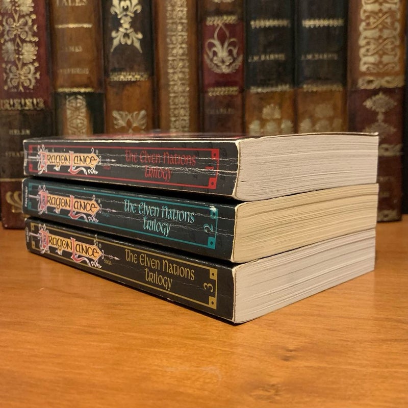 Vintage 1991 First Edition DragonLance: Complete Elven Nations Trilogy Set: Firstborn, The Kinslayer Wars, The Qualinesti