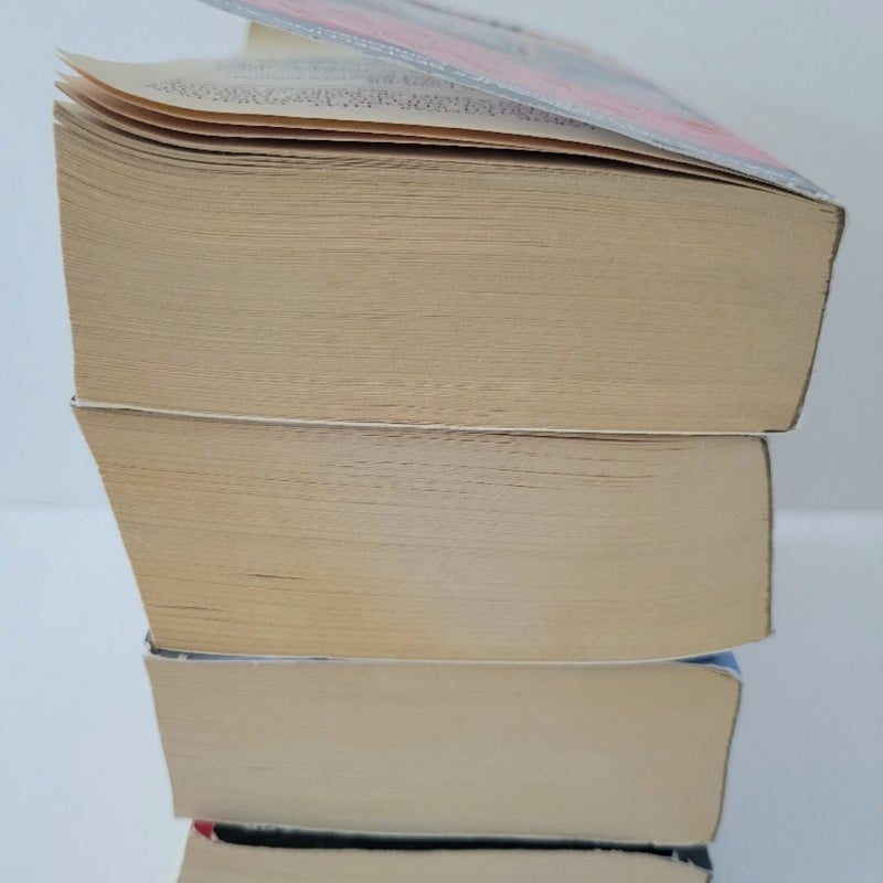 OUTLANDER SERIES BOOKS #1-4 VINTAGE 1990s GOLD EMBOSSED COVERS PAPERBACK