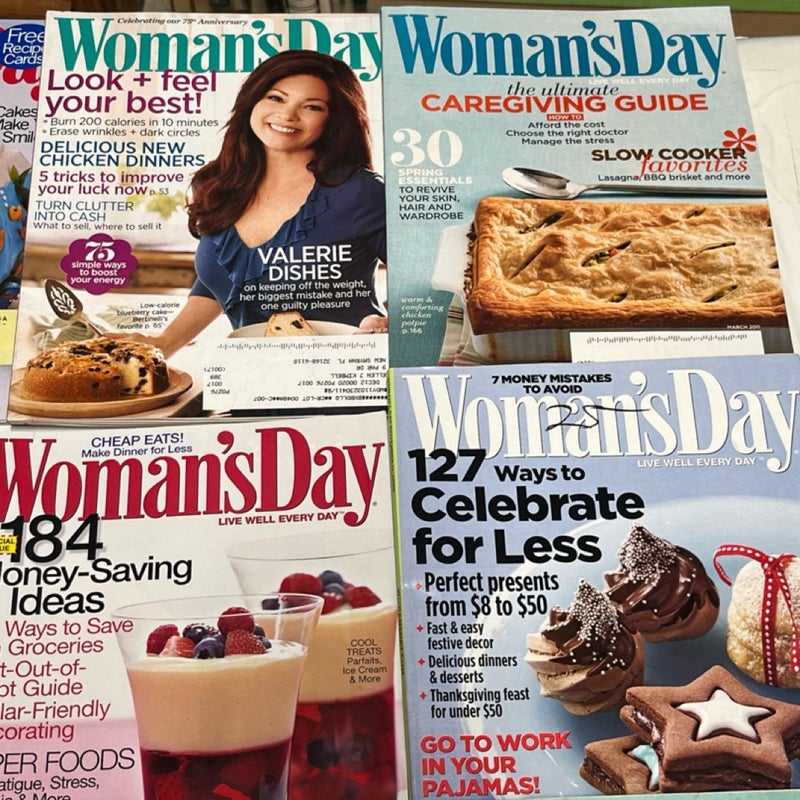 WOMAN'S DAY lot 9 Magazines All Of 2005/2008/2009/2011/2012/Jan/Mar/Apr/Jun/Aug