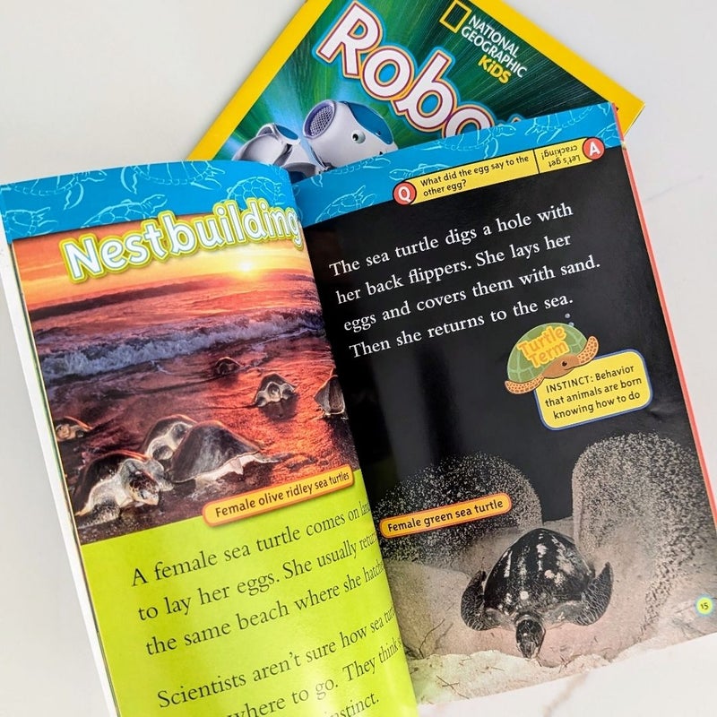 Nat Geo Kids Readers: Robots/ Sea Turtles