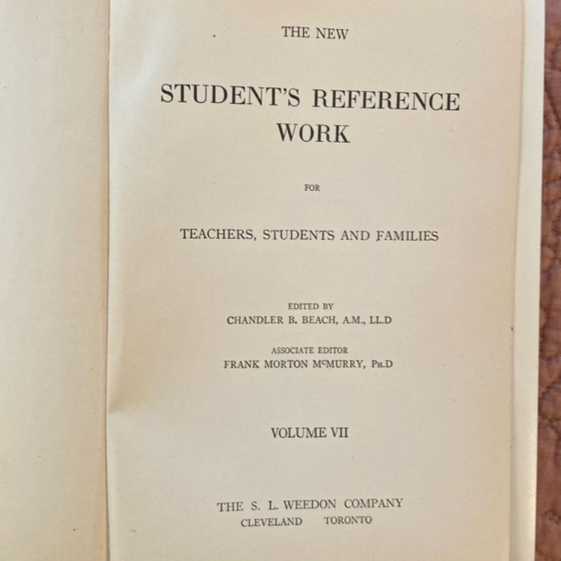 The New Student’s Reference Work for Teachers, Students and Families 