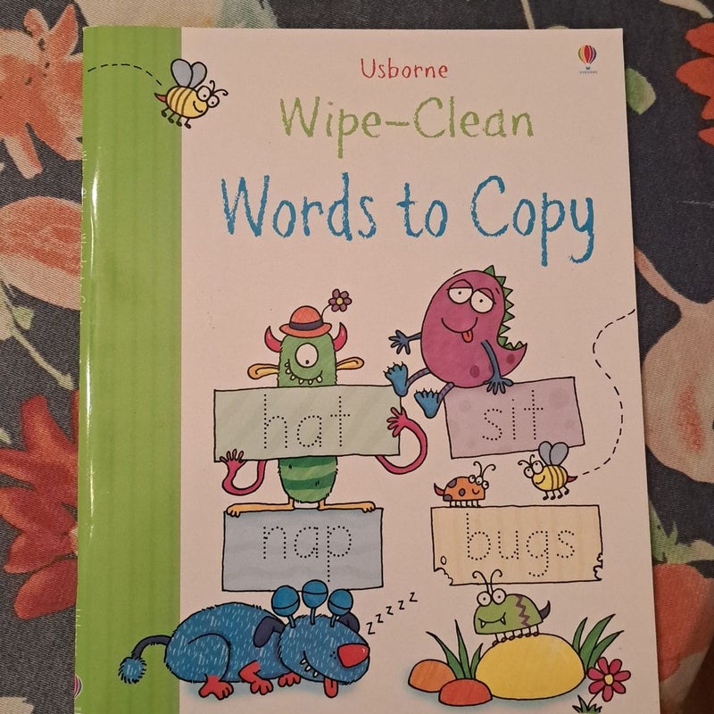 Usborne Wipe Clean Words to Copy