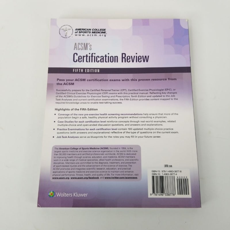 ACSM's Certification Review